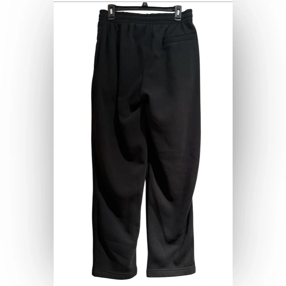 US Polo Assn Joggers Mens Sz M Black Fleece Sweat Pants white Logo